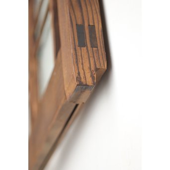 黄色と緑色ガラスの白木建具M 6枚1組　GD1290YD 