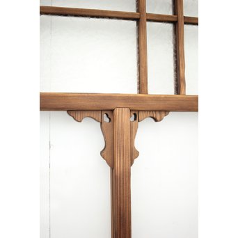 黄色と緑色ガラスの白木建具M 6枚1組　GD1290YD 