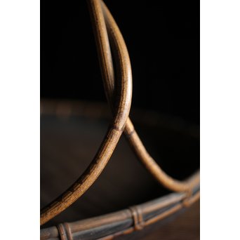 寺什物 栗と籐の堤盆　X240 