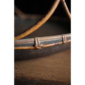 寺什物 栗と籐の堤盆　X240 