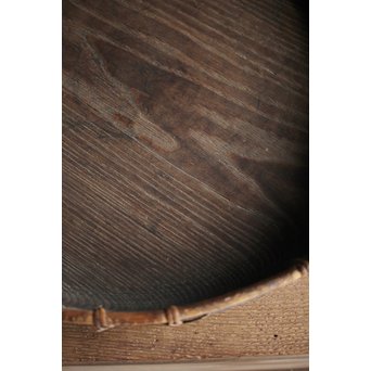 寺什物 栗と籐の堤盆　X240 