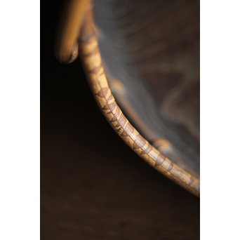 寺什物 栗と籐の堤盆　X240 