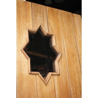 星型カットガラスの親子ドア　GD1291 