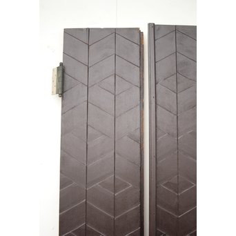 星型カットガラスの親子ドア　GD1291 