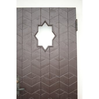 星型カットガラスの親子ドア　GD1291 