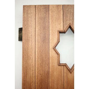 星型カットガラスの親子ドア　GD1291 