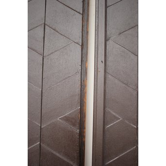 星型カットガラスの親子ドア　GD1291 