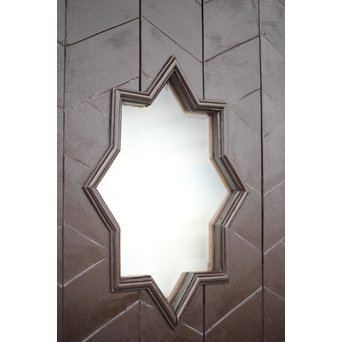 星型カットガラスの親子ドア　GD1291 