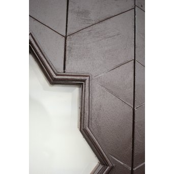 星型カットガラスの親子ドア　GD1291 