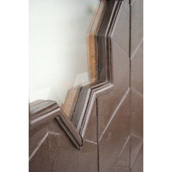 星型カットガラスの親子ドア　GD1291 