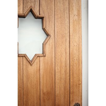 星型カットガラスの親子ドア　GD1291 