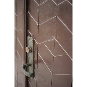 星型カットガラスの親子ドア　GD1291 