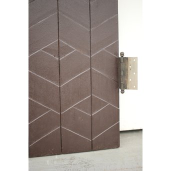 星型カットガラスの親子ドア　GD1291 