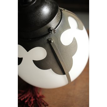 銅化粧の球体照明電笠　A1992 