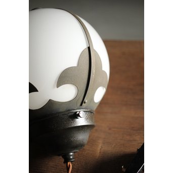 銅化粧の球体照明電笠　A1992 