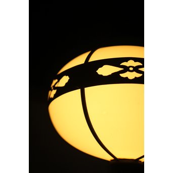 銅巻化粧のオーバル型照明 電笠 2個1組　A1993 