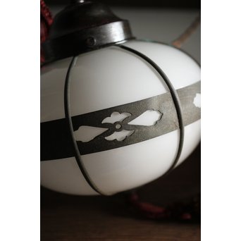 銅巻化粧のオーバル型照明 電笠 2個1組　A1993 