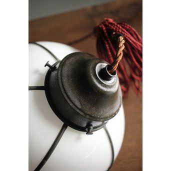 銅巻化粧のオーバル型照明 電笠 2個1組　A1993 