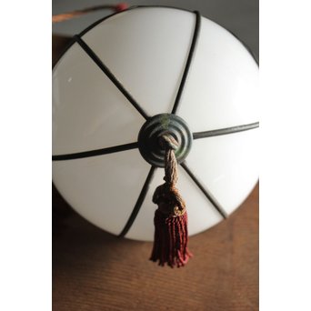 銅巻化粧のオーバル型照明 電笠 2個1組　A1993 