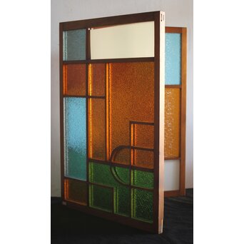 アールデコデザイン 色ガラス衝立 結界　Y025 