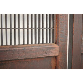 変わり障子枠の田舎風帯戸L 2枚1組　B990 