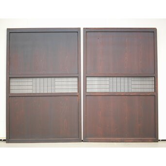 変わり障子枠の田舎風帯戸L 2枚1組　B990