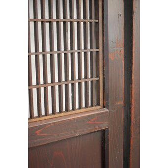 変わり障子枠の田舎風帯戸L 2枚1組　B990 