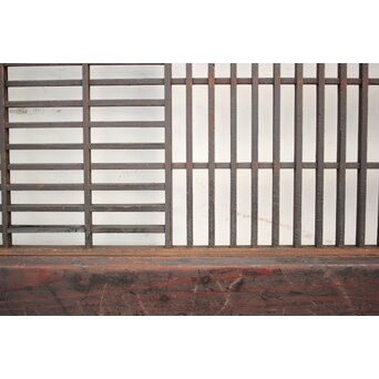 変わり障子枠の田舎風帯戸L 2枚1組　B990 