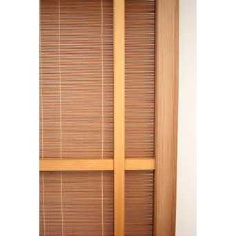 竹ひごと黒柿の夏戸/簀戸 4枚1組　F227 