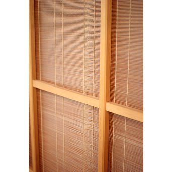 竹ひごと黒柿の夏戸/簀戸 4枚1組　F227 