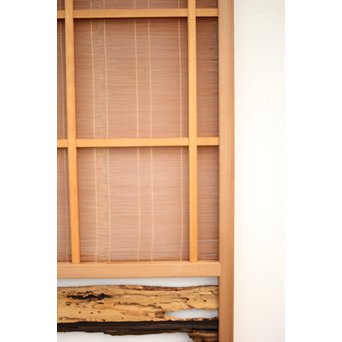 竹ひごと黒柿の夏戸/簀戸 4枚1組　F227 