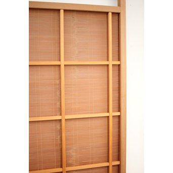 竹ひごと黒柿の夏戸/簀戸 4枚1組　F227 