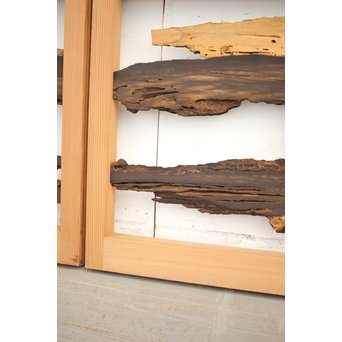 竹ひごと黒柿の夏戸/簀戸 4枚1組　F227 