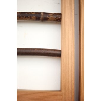 竹ひごと黒柿の夏戸/簀戸 4枚1組　F227 