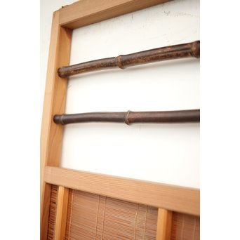 竹ひごと黒柿の夏戸/簀戸 4枚1組　F227 