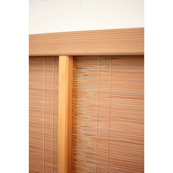 竹ひごと黒柿の夏戸/簀戸 4枚1組　F227 