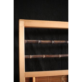 竹ひごと黒柿の夏戸/簀戸 4枚1組　F227 