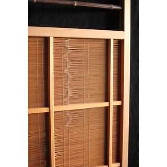 竹ひごと黒柿の夏戸/簀戸 4枚1組　F227 