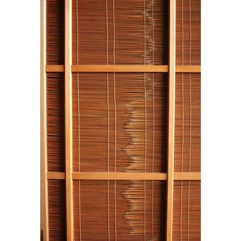 竹ひごと黒柿の夏戸/簀戸 4枚1組　F227 
