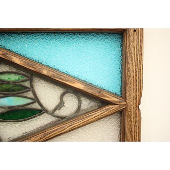 和製ステンドガラス 明り取り　2枚1組　GD1292 