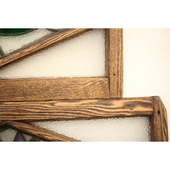 和製ステンドガラス 明り取り　2枚1組　GD1292 