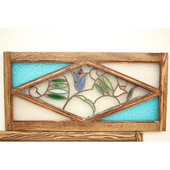 和製ステンドガラス 明り取り　2枚1組　GD1292 