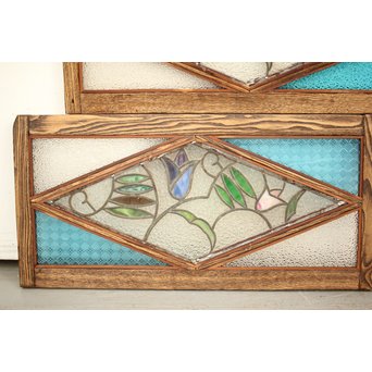 和製ステンドガラス 明り取り　2枚1組　GD1292 