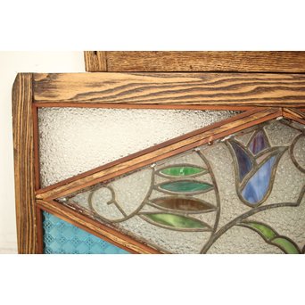 和製ステンドガラス 明り取り　2枚1組　GD1292 