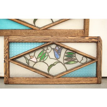 和製ステンドガラス 明り取り　2枚1組　GD1292 