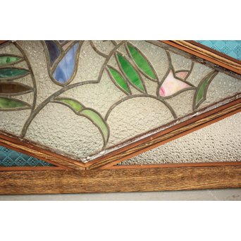 和製ステンドガラス 明り取り　2枚1組　GD1292 