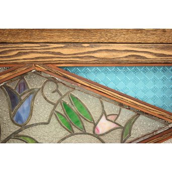 和製ステンドガラス 明り取り　2枚1組　GD1292 