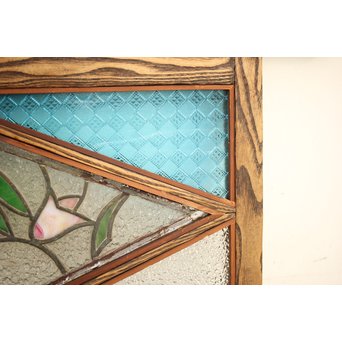 和製ステンドガラス 明り取り　2枚1組　GD1292 