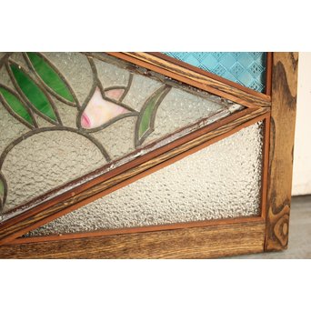 和製ステンドガラス 明り取り　2枚1組　GD1292 