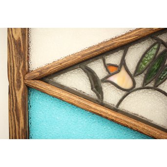 和製ステンドガラス 明り取り　2枚1組　GD1292 